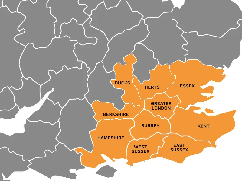 a map of london showing the number of houses in the area